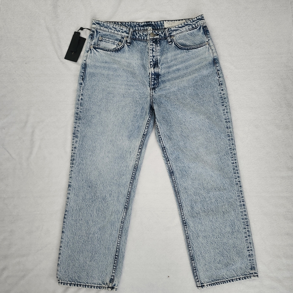 RAG & BONE Alex High Rise Ankle Straight Leg Jean Light Wash 33 NWT Contemporary - Picture 4 of 15